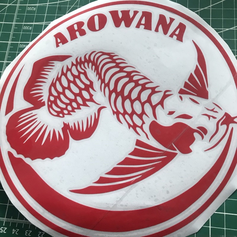 stiker cutting arowana