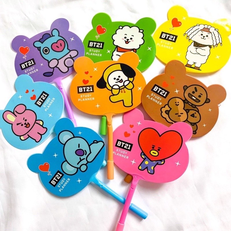 Pulpen Gel 12pc BTS Kipas Pena Bt21 Squid Game Karakter Bolpoin lusinan Grosir