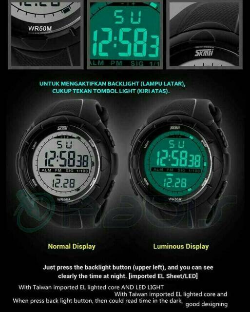 JAM TANGAN SKMEI ORIGINAL 1025 WATERRESIST BERENANG DIGITAL WATCH TACTICAL