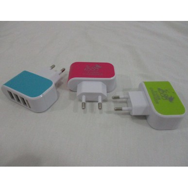 Adaptor Batok Charger 3 USB 3.1A/Travel Adaptor 3 USB For HP Android