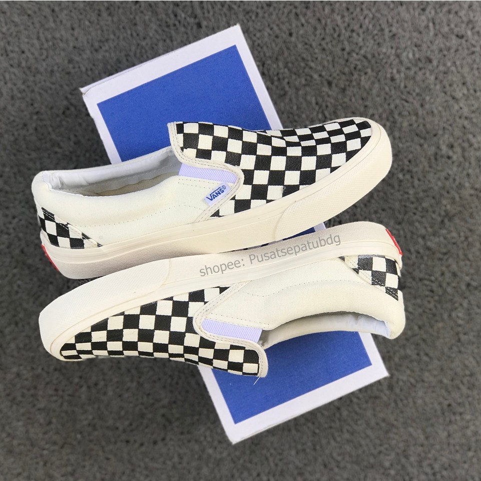 VANS SLIP ON OG CHECKERBOARD BLACK WHITE