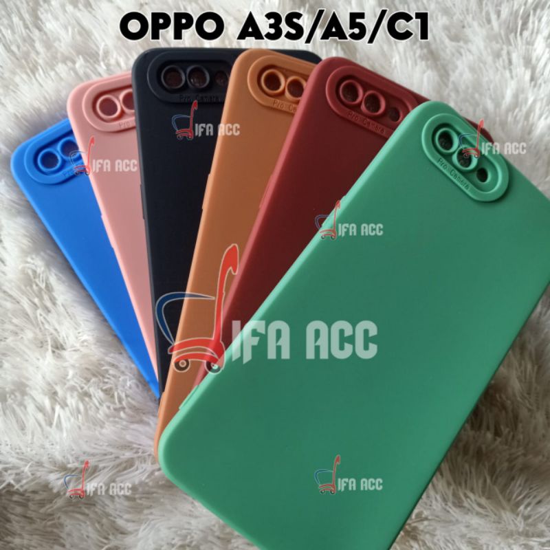 CASE OPPO A3S OPPO A5 REALME C1 softcase pro Camera pelindung Camera Dov