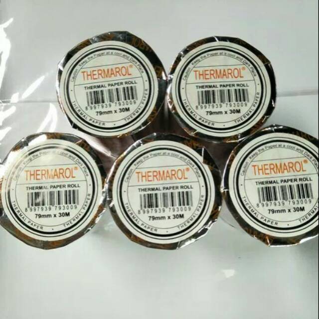 

Kertas Thermal 79mmx30M THERMAROL / Thermal Paper Roll 79x30M