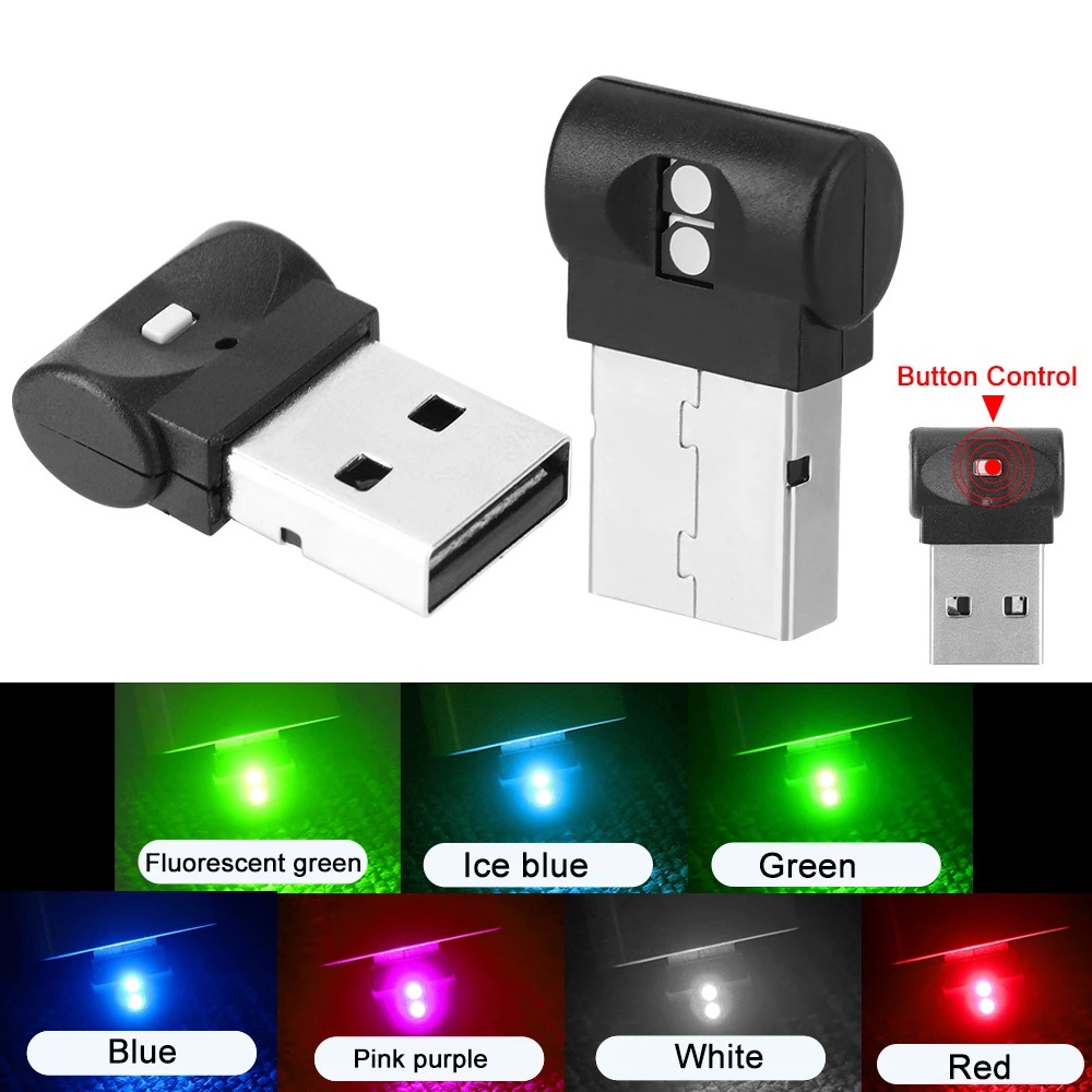 Lampu Neon LED 7 Warna Plug &amp; Play Untuk Interior Mobil