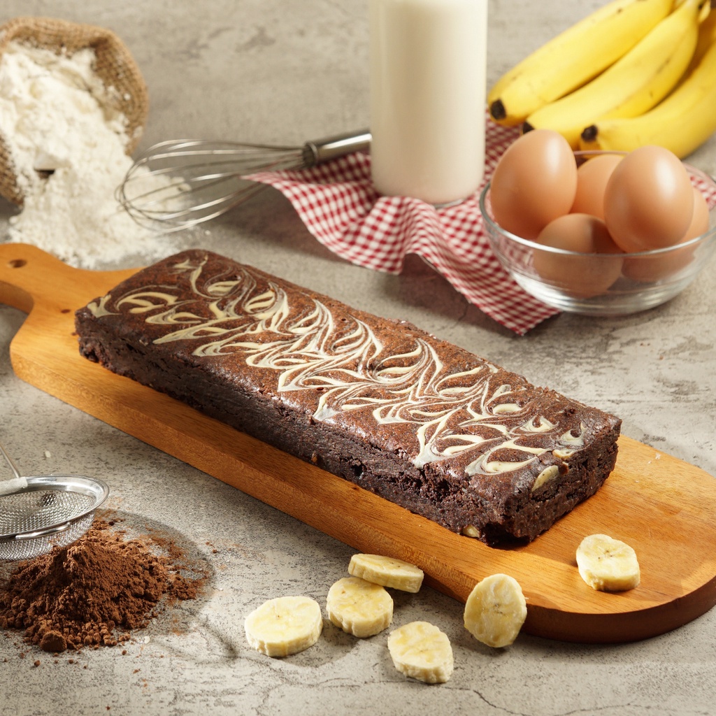 

Brownies Panggang Banana Cream