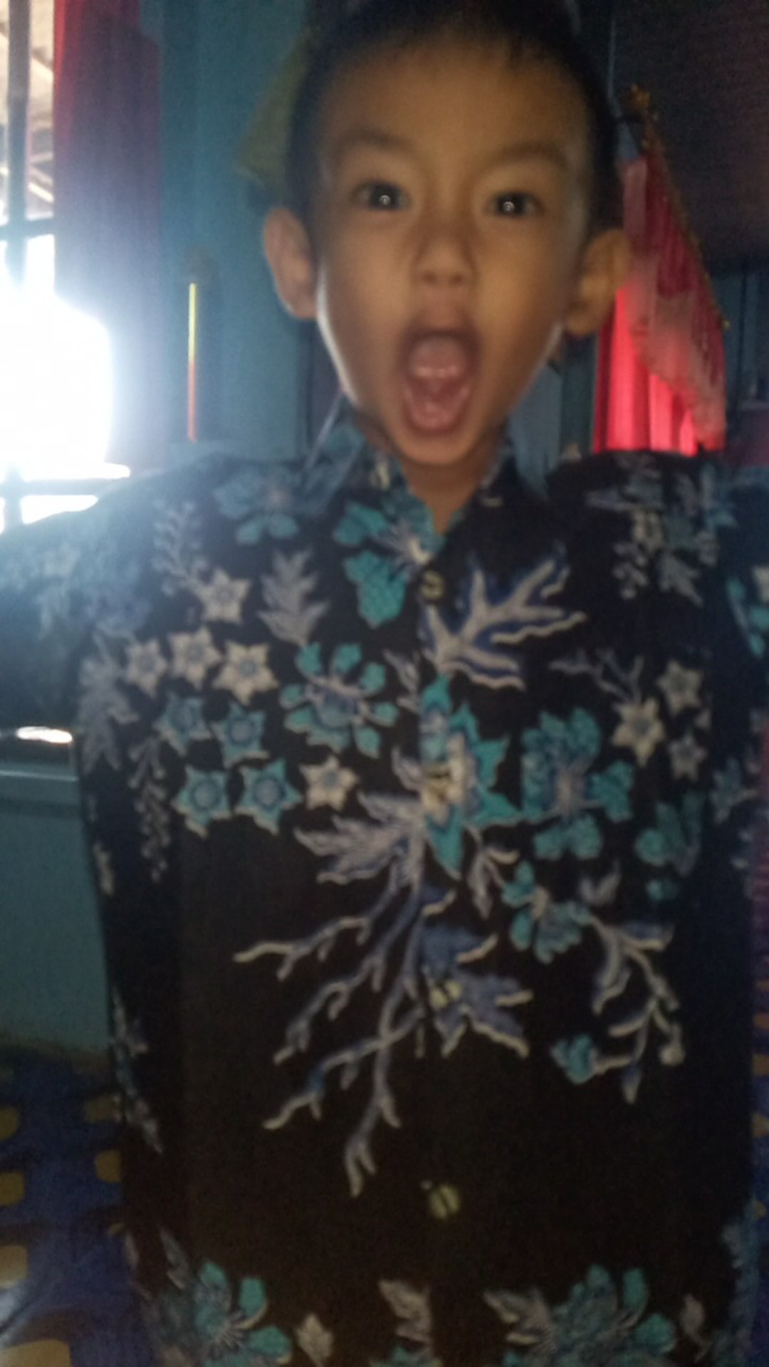 Baju Batik Ayah Dan Anak Laki-laki Motif Cibulan Biru / Couple Ayah Dan Anak Terlaris / Cod