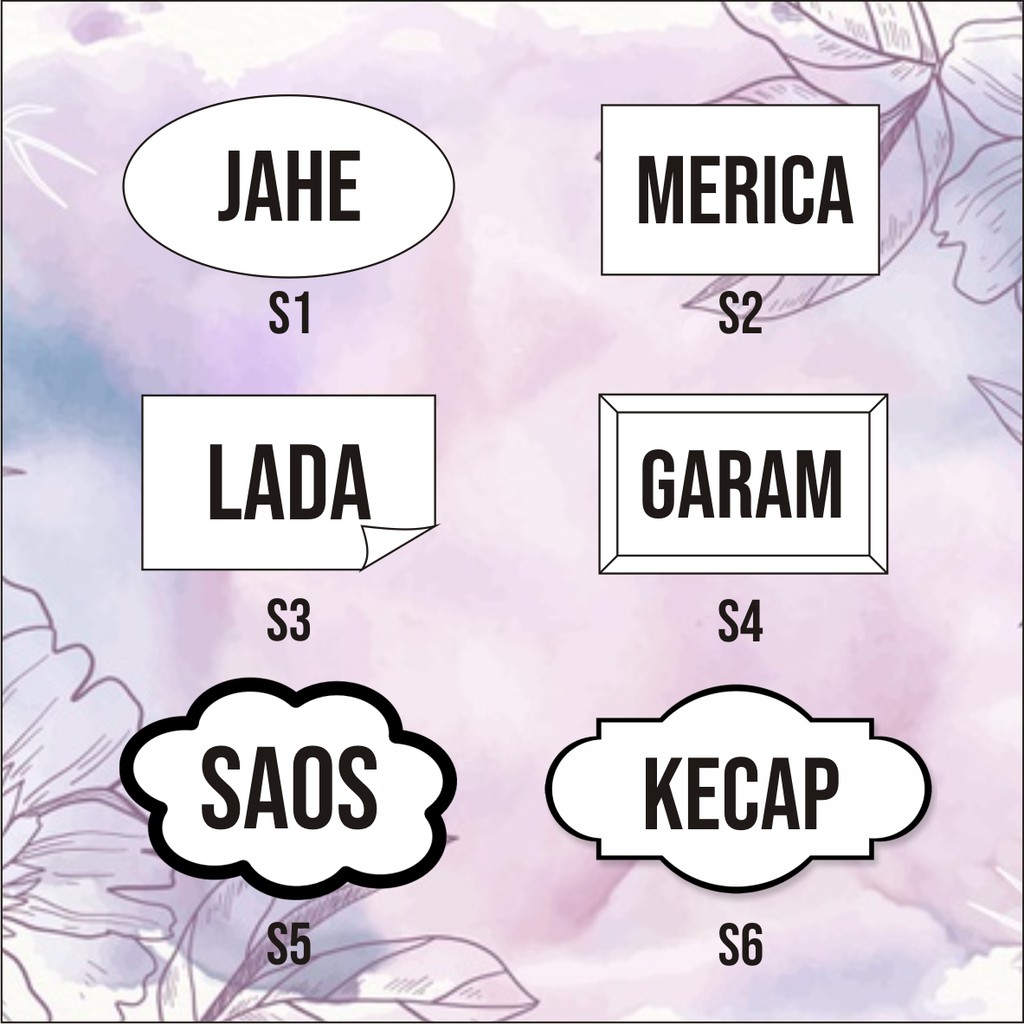 

Label Nama Free Cutting / Label Bumbu / Stiker Nama / Stiker Serbaguna / Stiker Kemasan Murah