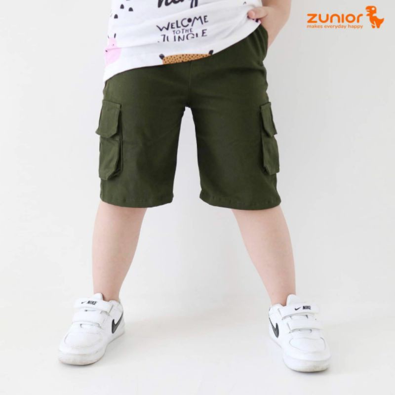 Pendek Cargo Anak Zunior Premium Army