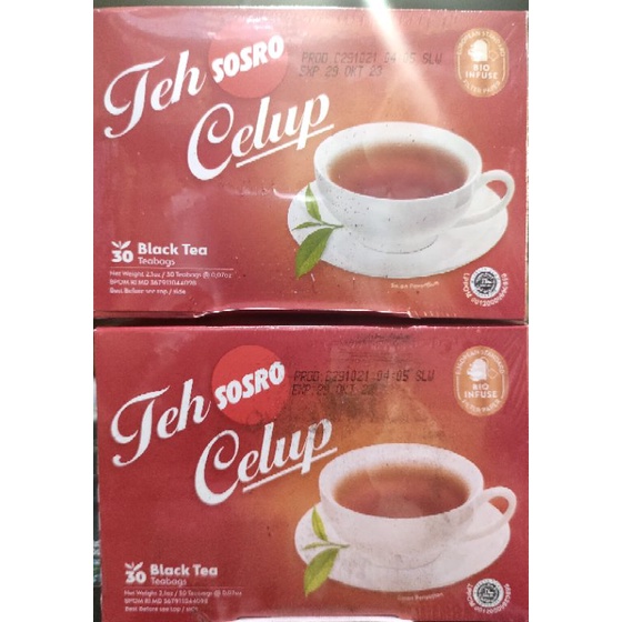 

Teh Sosro Celup 1box isi 30kantong teh @2gr ED 18 okt 26