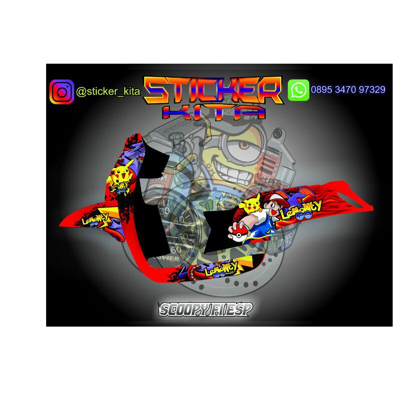 Decal scoopy fi sticker full body scoopy fi decal scoopy variasi