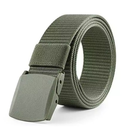 Ikat Pinggang Pria TacticalSabuk Men's Canvas Ikat Pinggang Metal Buckle Solid Belt