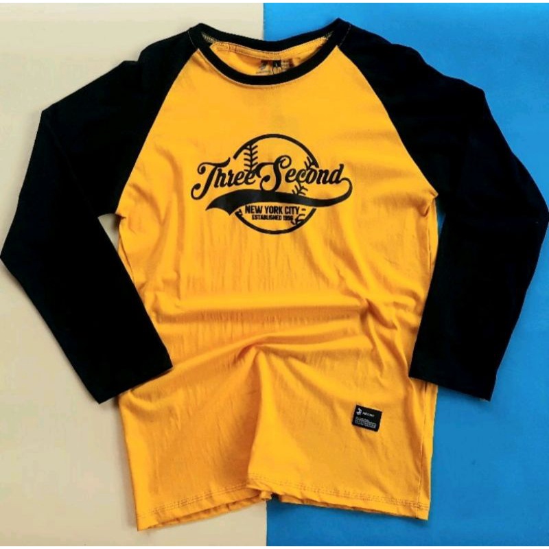 KAOS LENGAN PANJANG PRIA KAOS 3SECOND LENGAN PANJANG