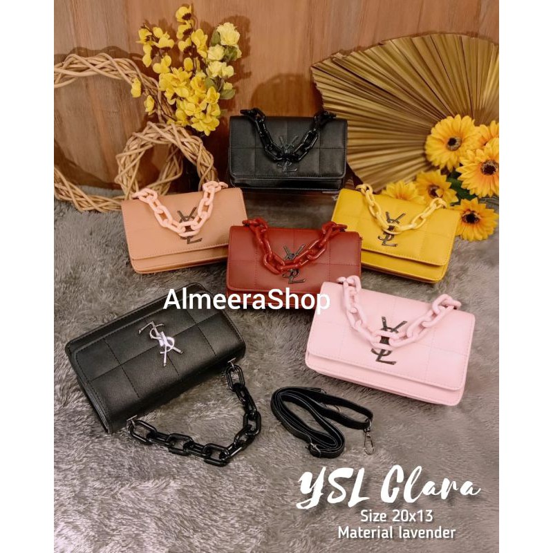 Tas Clara YSL Tas Selempang Wanita (Bisa COD)
