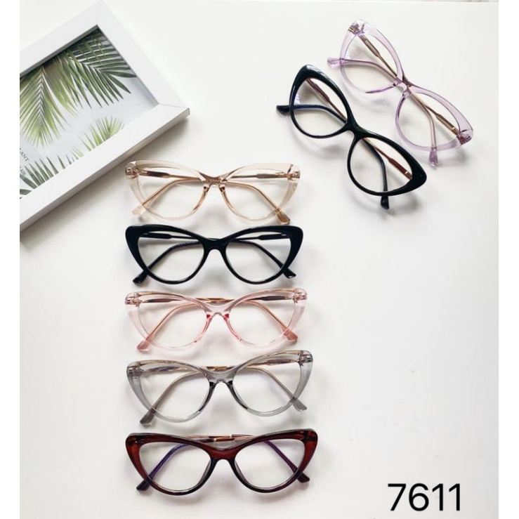 Paket Kacamata 7611 Kacamata Antiradiasi Photocromic Blueray