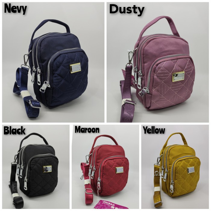 PROMO TAS KANVAS CHIBAO BORDIR 2IN1 SELEMPANG DAN JINJING Y332-22-21