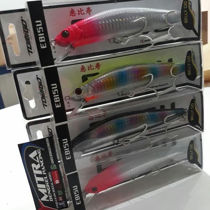 Terlaris Minnow Ebisu Pencil stickbait lure popping GID 40 Grm Sinking Black