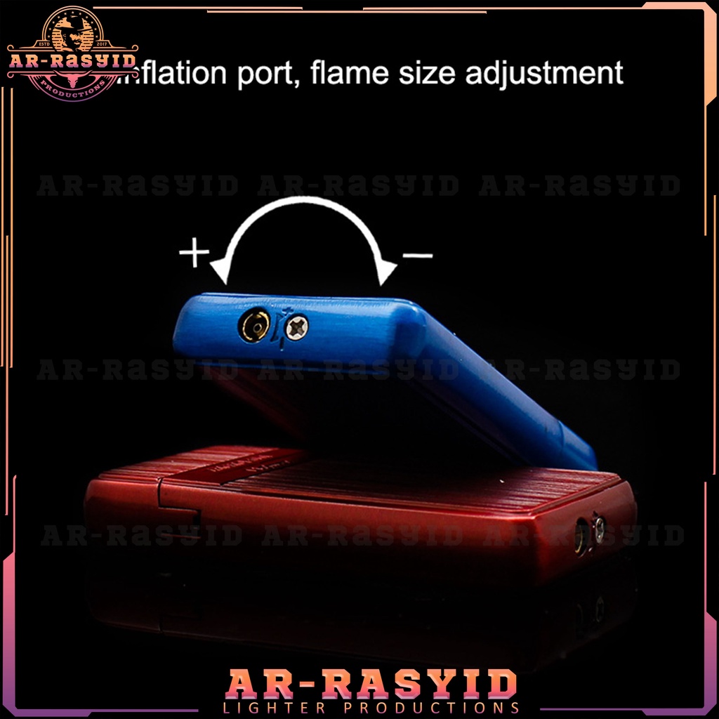 Korek Api Bara Gas Warna Polos Metalik Zhong Rui Lighter COD