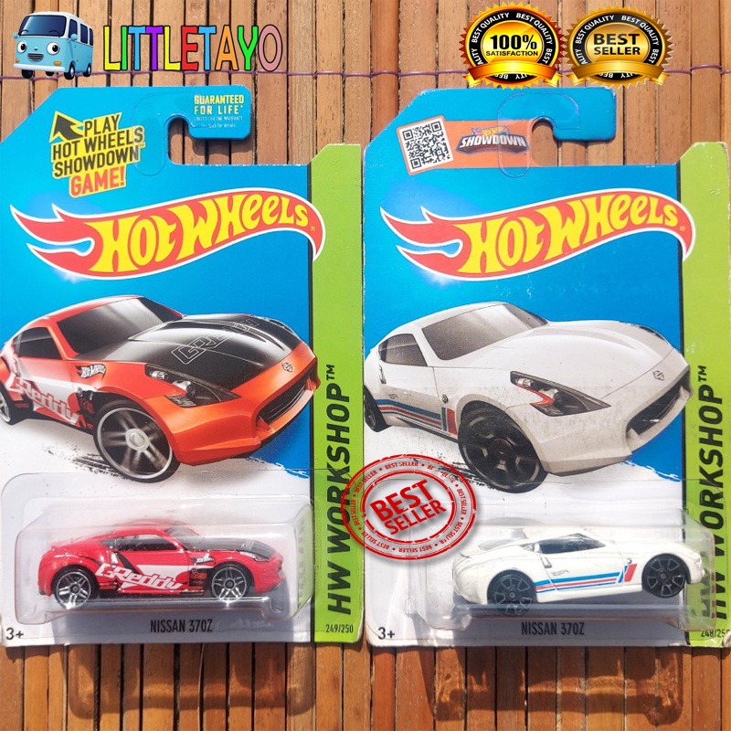 HOTWHEELS NISSAN 370Z 2014 PUTIH MERAH - GREDDY PERFORMA SKYLINE R32 R33 R34 GT-R 240Z MOBL SPORT CA