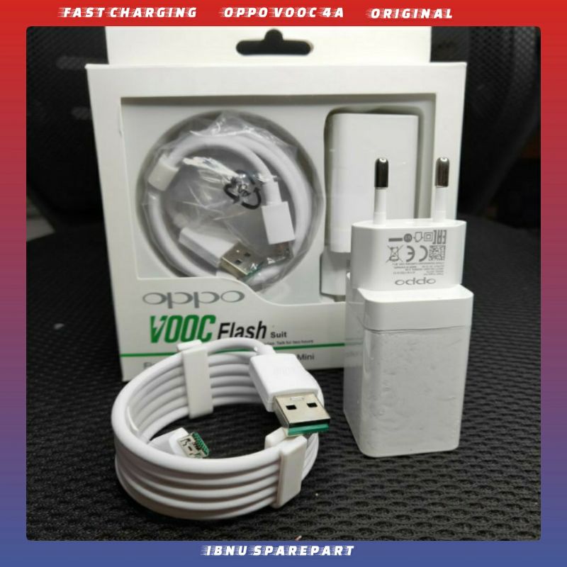 Charger Oppo VOOC 4A Fast Charging Original  / Charger Oppo F9 F1plus F3plus