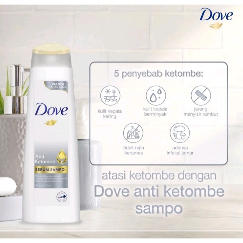 Dove Shampoo Anti Ketombe/Rambut Rusak/Rambut Berkilau/Rontok 135ml