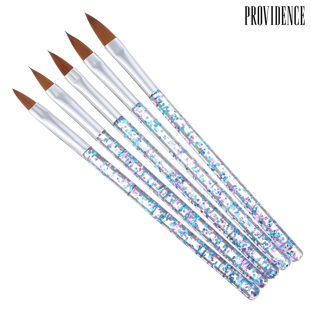 Providence 5Pcs/Set Nail Art Liner Soft Fur Nail Painting Acrylic Painting Brush Pen Tools for Beauty