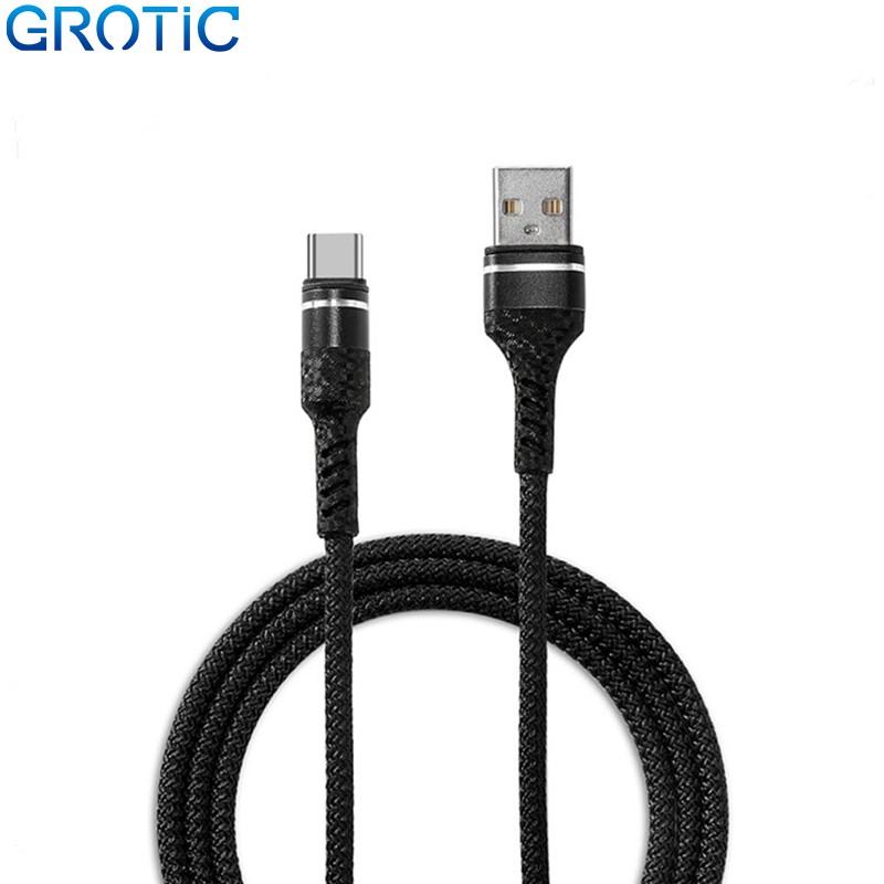 

GROTIC Kabel Data Charger Type-C 3.1A Fast Charging Nilon untuk Samsung Xiaomi Huawei Oppo Phone