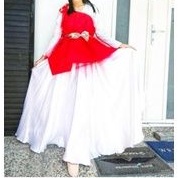 Baju Tari Tamborin top fairy rok saten