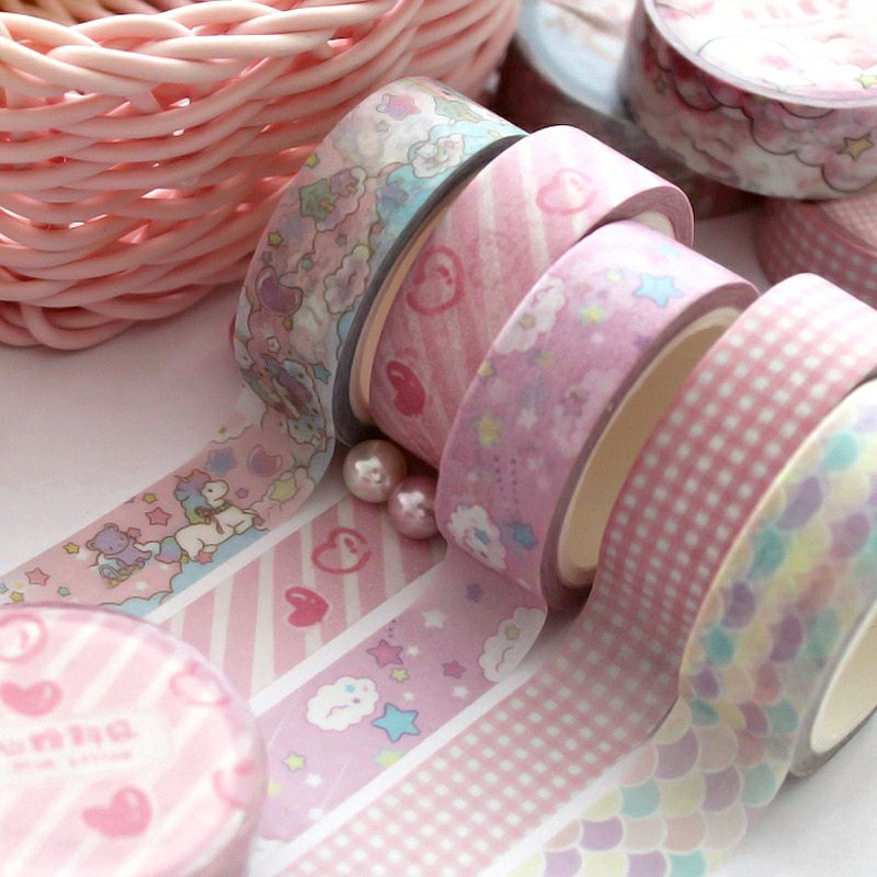 

Dreamy Paper Washi Tape - Solatip Kertas Lucu / Selotip Journal / Lilac / Ungu