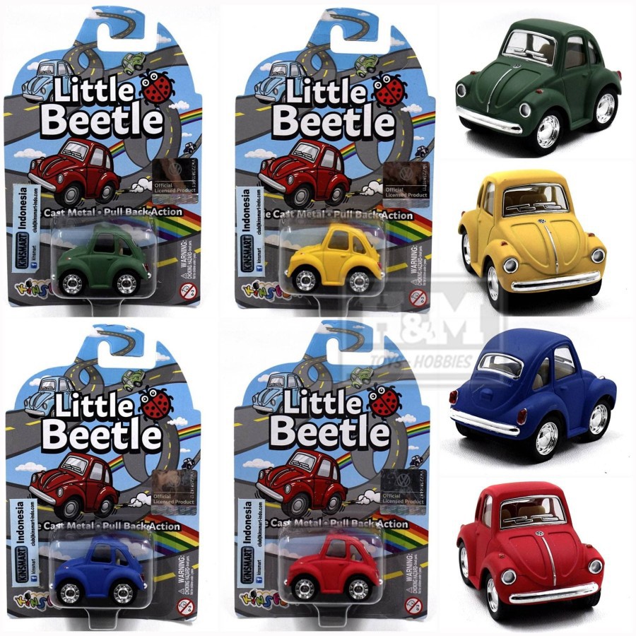 Die Cast Miniatur Mobil VW Beetle Mr Bean - Pull Back Toys