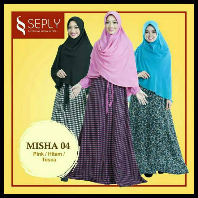 SEPLY MISHA 04/gamis seply/gamis murah/gamis adem/gamis katun/gamis syari