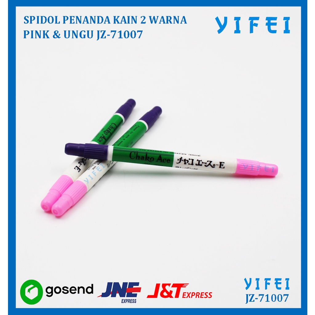 SPIDOL PENANDA KAIN 2 WARNA PINK &amp; UNGU YIFEI-71007