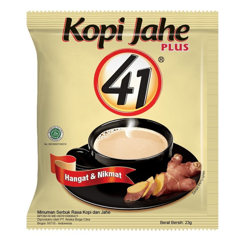 

Diskon !!! Kopi Jahe 41 Instant Plus Jahe Merah 1 Ball / Karton Original