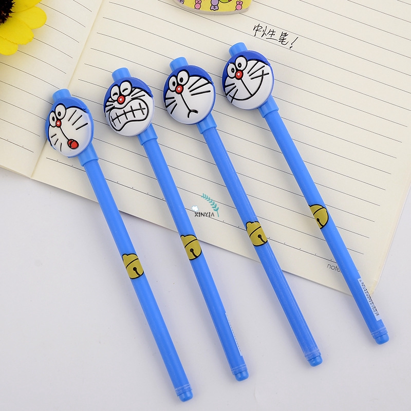 Pulpen Gel Hitam Bentuk Kartun Doraemon untuk Hadiah/Stationery/Sekolah