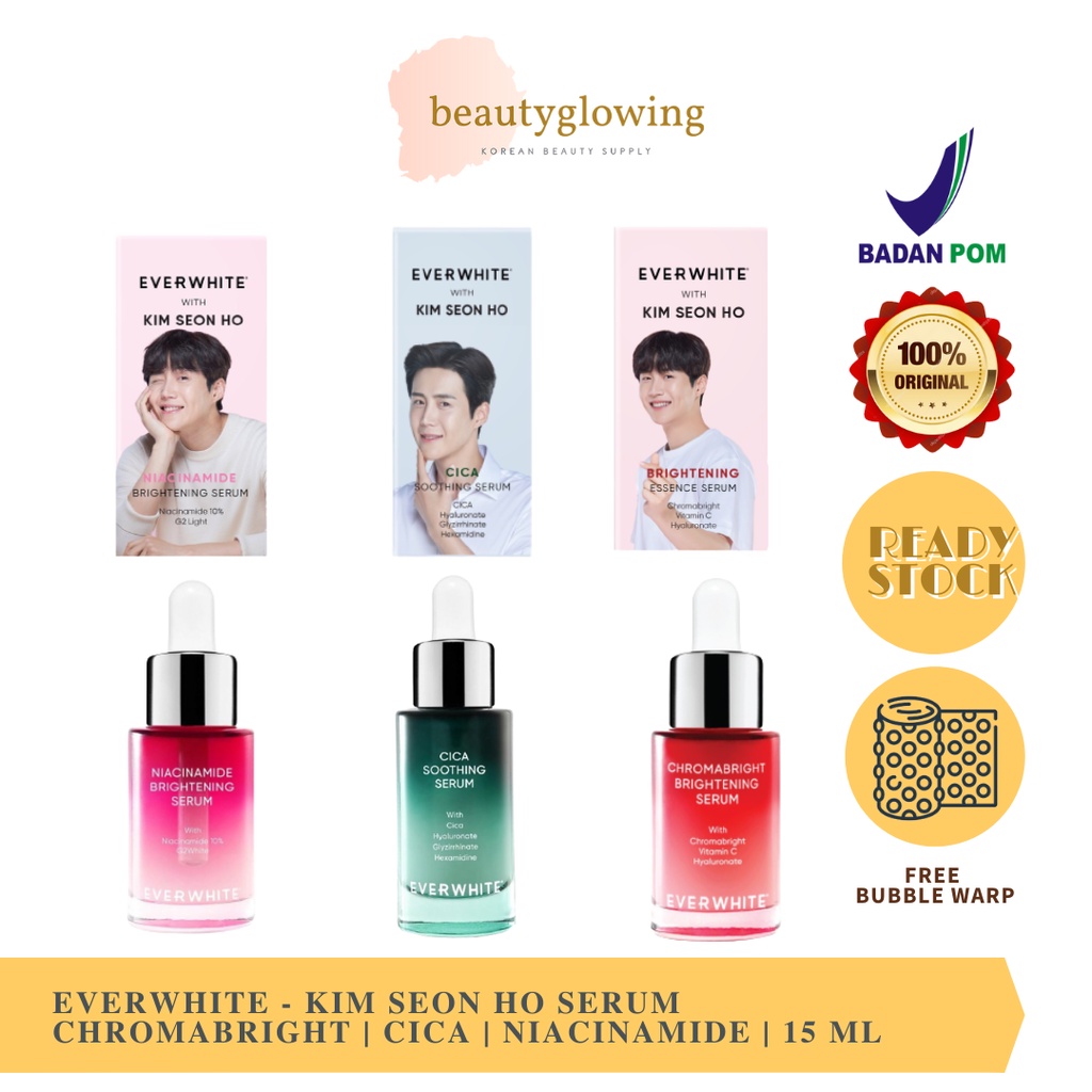 [BPOM] EVERWHITE KIM SEON HO SERUM CHROMABRIGHT | CICA | NIACINAMIDE