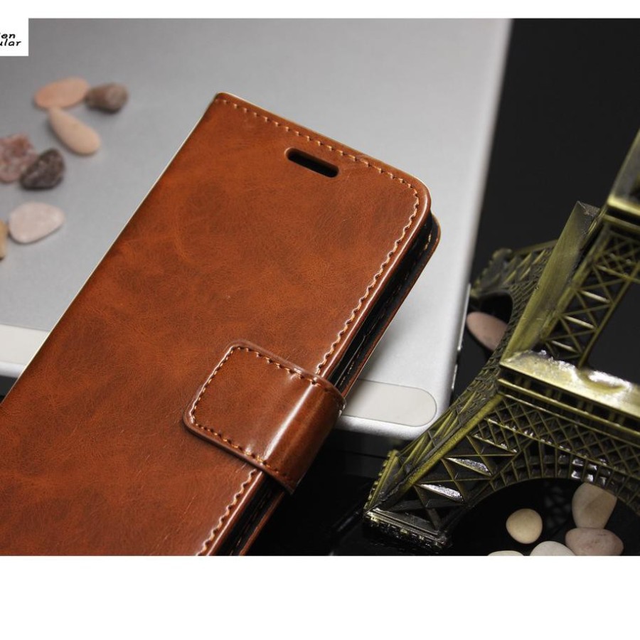 Samsung A72 A52 A32 Flip Cover Leather Case Wallet - Case Dompet Kulit