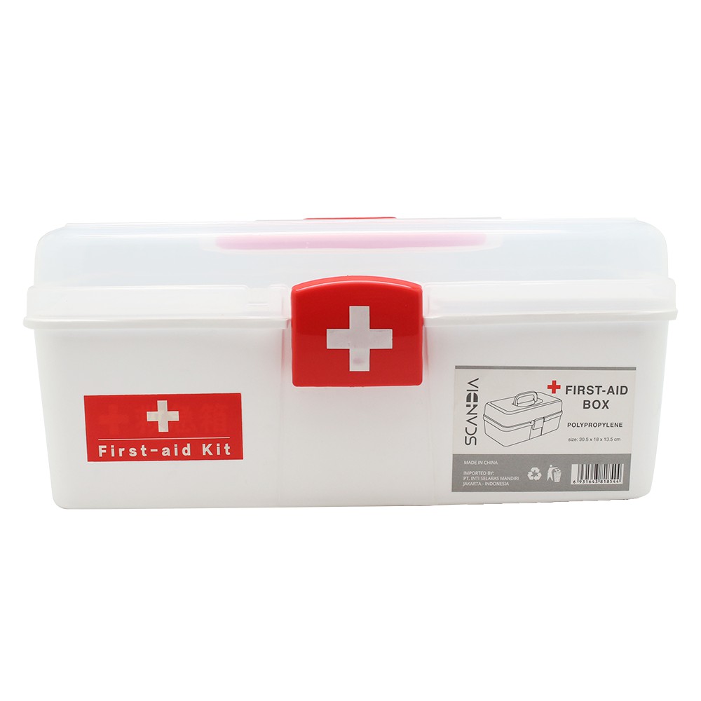 

JYSK Kotak Obat First Aid Box Medicin 30.5X18X13.5cm White