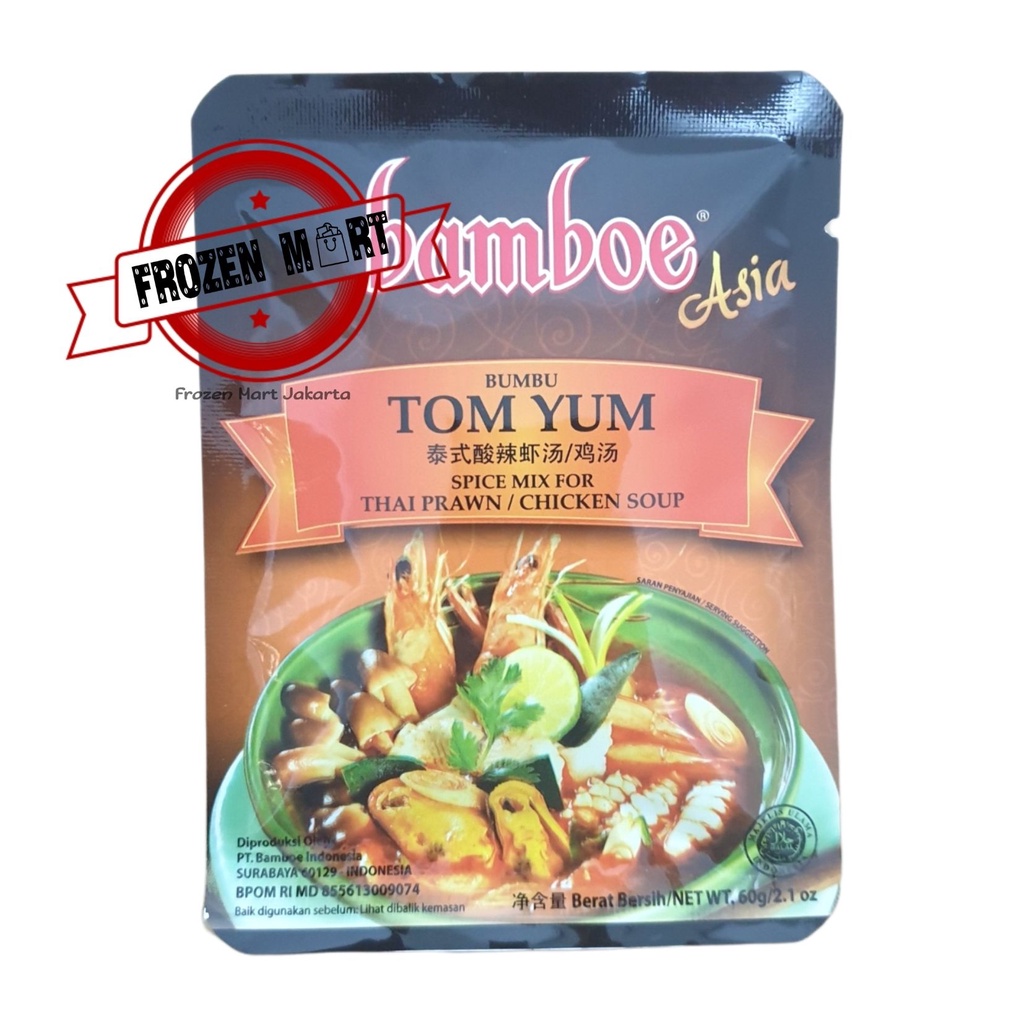 Bamboe Bumbu Tom Yum Tomyam Halal 60 gr / Bamboe Spices Tomyam Tom Yam / Tomyum Thailand Halal