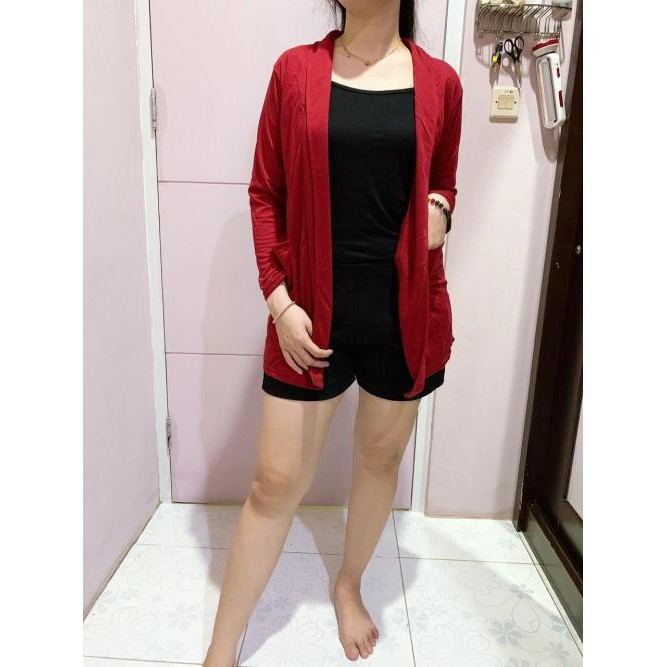 VISION ONLINE-CARDIGAN PANJANG WANITA MURAH POLOS/KOREAN STYLE/KEKINIAN/COD/LUCU/TERBARU 2021