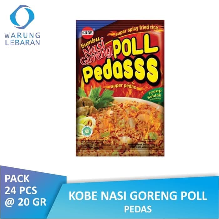 

Ready- Pack Kobe Bumbu Nasi Goreng Poll Pedas (24 X 20 Gr) | Naspol Pedas