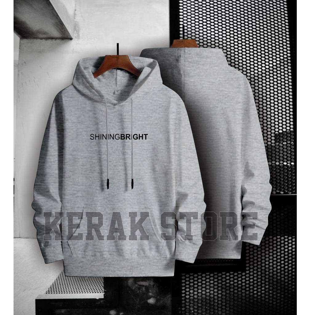 SHININGBRIG&quot;T Jaket Sweater Distro - Sweater Hoodie Pria Dan Wanita Flece Tebal