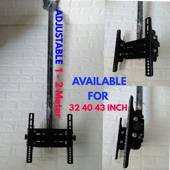 Bracket Gantung Plafon 32 - 43 Inch Adjustable 2 Meter