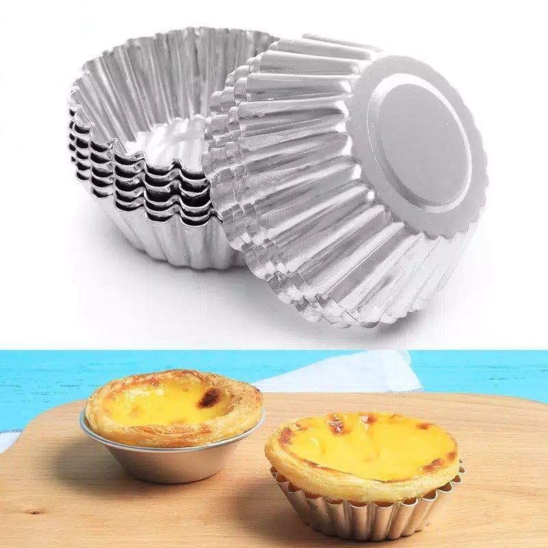 10 Pcs Loyang Egg Tart 5 Cm Stainless (import)