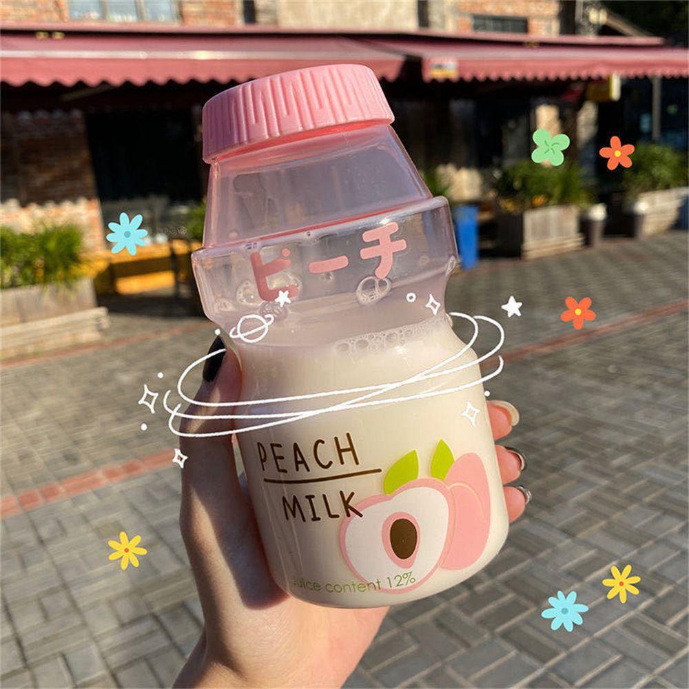 Top Botol Air Plastik Kawaii Kartun BPA Free Outdoor Bentuk Buah Travel Tea Cup