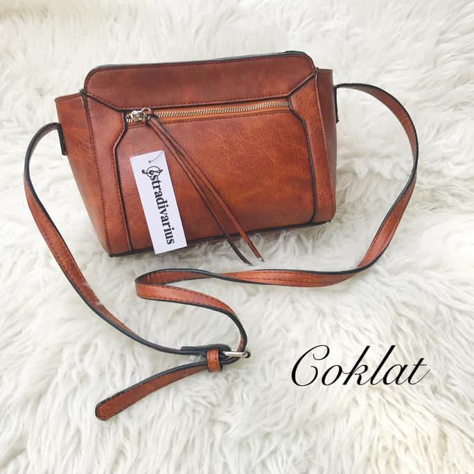 Terbaru Tas Selempang Stradi Stradivarius Sling - Hitam