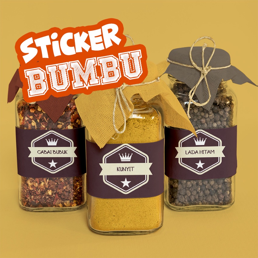 

stiker bumbu dapur | stiker bumbu | stiker garam | sticker 0013