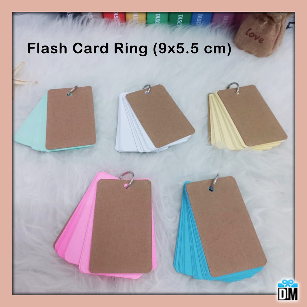 

Flash Card Ring Notes Ring Memo Ring Kosong Kartu Belajar Sticky Notes Belajar #M