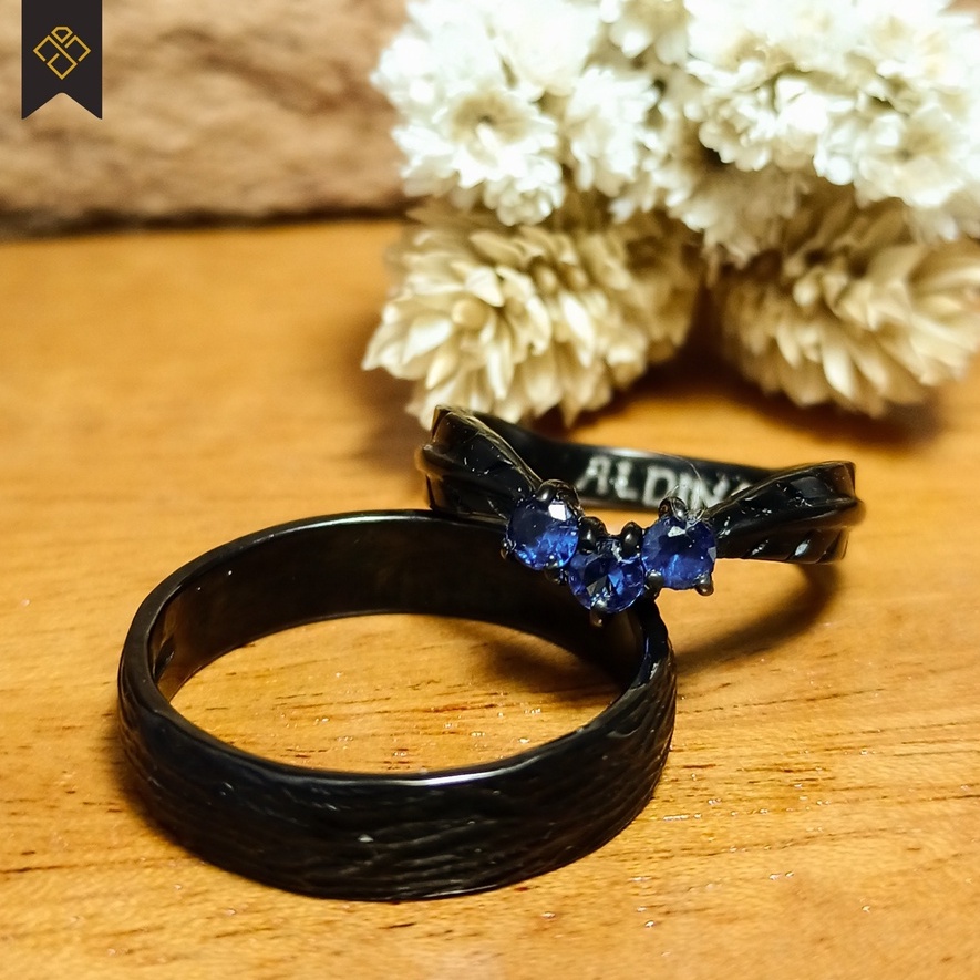 Cincin Couple Palladium Hitam Cincin Nikah palladium Semarang