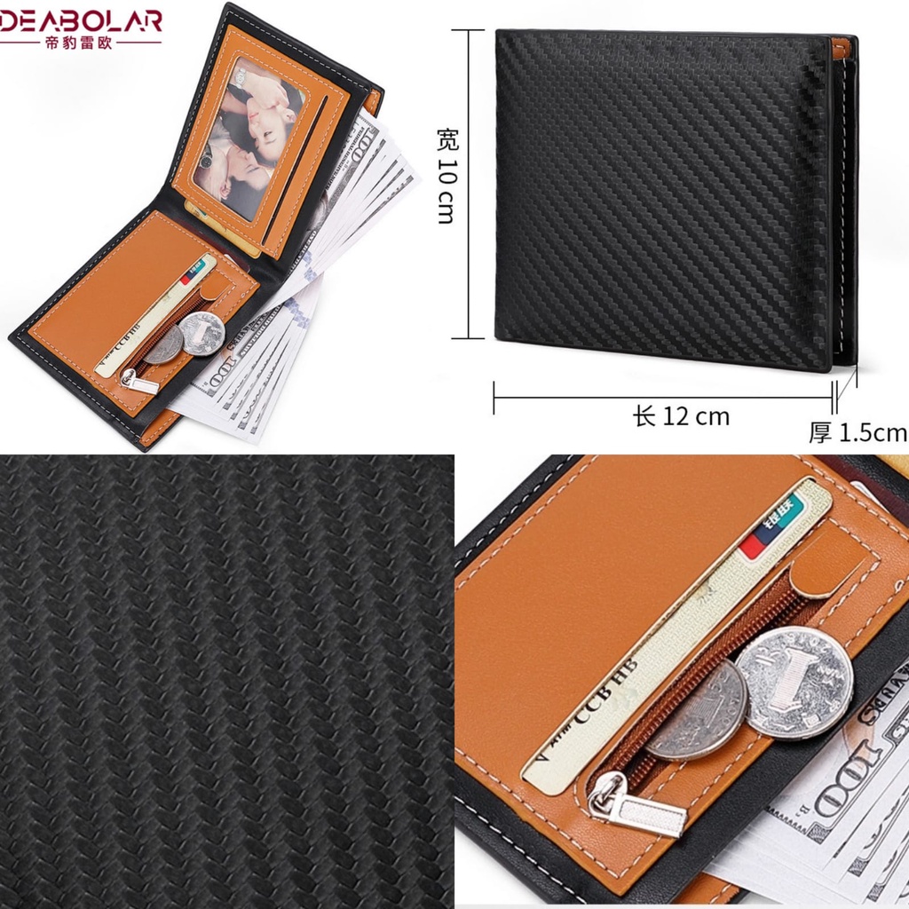 DOMPET LIPAT PRIA IMPORT KULIT PREMIUM HITAM ALLAN WA509B5 DEABOLAR ORIGINAL KECIL SLOT KARTU UANG TIPIS COWOK KEREN SIMPLE POLOS PENDEK DISTRO MURAH LAKI TERBARU