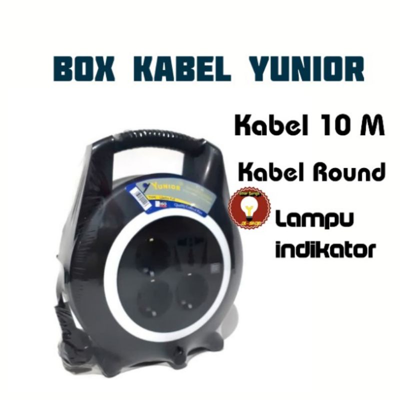 KABEL ROL ROLL BOX LOYAL YUNIOR 10 / 15 M METER ADA LAMPU INDIKATOR 4 LUBANG AWET ANTI TIKUS