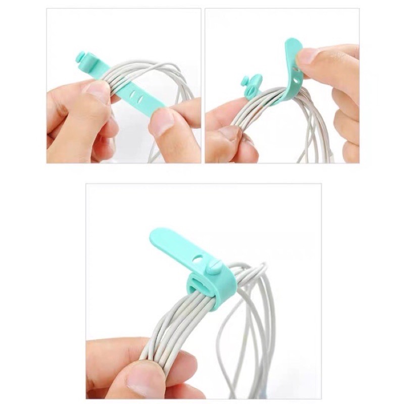 [Premium] Organizer Charger Kabel Earphone Tali Pengikat Cable Strap Penggulung Penjepit Penahan Cord Holder